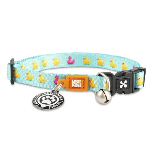 Max & Molly Smart ID Cat Collar Ducklings Нашийник для котів з QR-кодом, малюнок "Каченята"