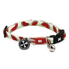 Max & Molly Smart ID Cat Collar Watermelon Нашийник для котів з QR-кодом, малюнок "Кавуни"