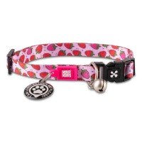 Max & Molly Smart ID Cat Collar Strawberry Dream Нашийник для котів з QR-кодом, малюнок "Полуниця"