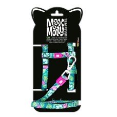 Max & Molly Cat Harness/Leash Set Tropical Набір шлейки та повідця для котів, малюнок "Тропіки"