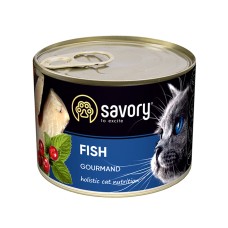 Консерва для вибагливих котів  Savory Cat Can Adult Fish