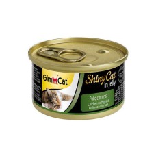Консерви для кішок GimCat ShinyCat in jelly з куркою та травою