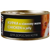 AnimAll Chicken in Jelly for Adult Cats Консервований корм з куркою для дорослих котів