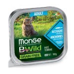 Monge Cat Wet Bwild Grain Free консерва для котів, анчоус з овочами (паштет)