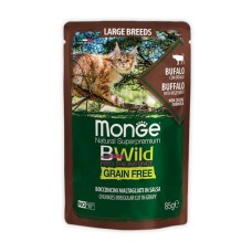 Monge Cat Wet Bwild Grain Free консерва для котів з м'ясом буйвола (шматочки в соусі)