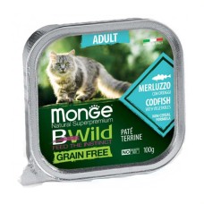 Monge Cat Wet Bwild Grain Free консерва для котів з тріскою та овочами (паштет)