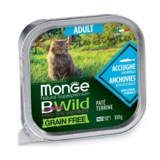 Monge Cat Wet Bwild Grain Free консерва для котів, анчоус з овочами (паштет)