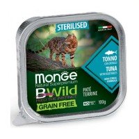 Monge Cat Wet Bwild Grain Free Sterilised консерва для стерилізованих котів з тунцем та овочами (паштет)