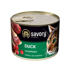Консерва для вибагливих котів  Savory Cat Can Adult Duck