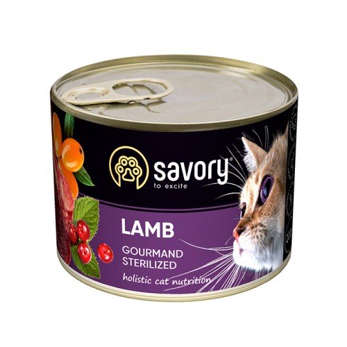 Консерва для котів  Savory Cat Can Adult Sterilised