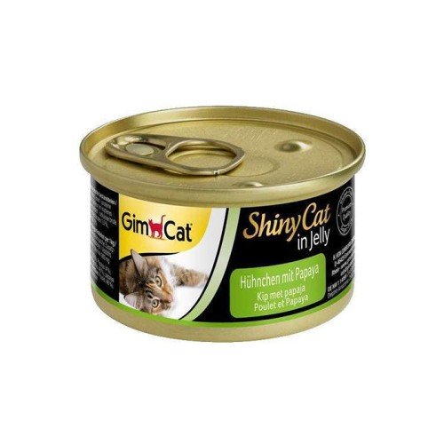 Консерви для кішок GimCat ShinyCat з куркою та папаєю