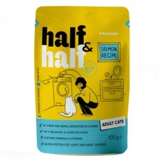 Half & Half Salmon Recipe Adult Cats Консервований корм для котів з лососем