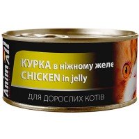 AnimAll Chicken in Jelly for Adult Cats Консервований корм з куркою для дорослих котів