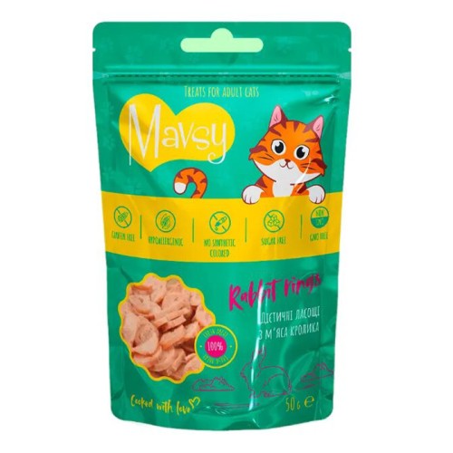 Mavsy Rabbit Rings for adult cats Ласощі для кішок з кроликом