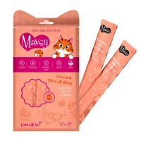 Mavsy Creamy Treats Salmon with Shrimp for cats Кремові ласощі для кішок з філе лосося та креветками
