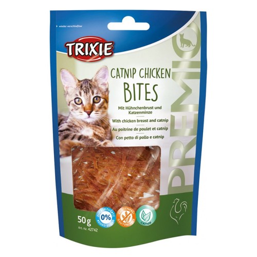 Trixie Premio Catnip Chicken Bites Ласощі для кішок, з курячим філе та котячою м'ятою