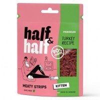 Half & Half Meaty Strips Turkey Recipe Kitten Ласощі для кошенят з індичкою