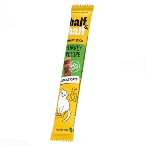 Half & Half Meaty Stick Turkey Recipe Adult Cats Ласощі для котів з індичкою