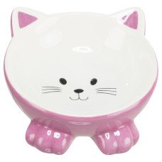 Trixie Ceramic Bowl Миска керамічна, припіднята у вигляді котика