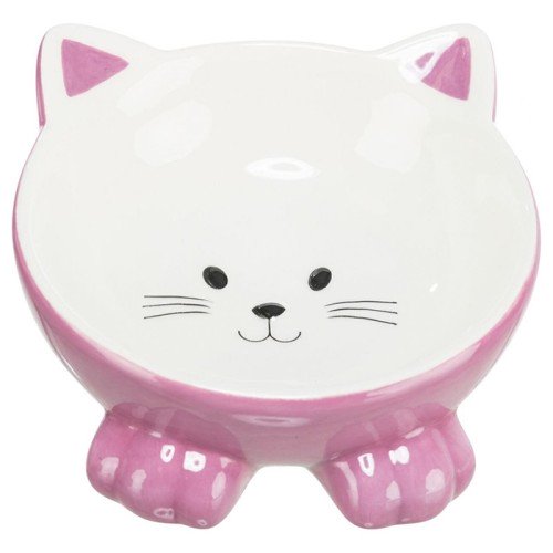 Trixie Ceramic Bowl Миска керамічна, припіднята у вигляді котика