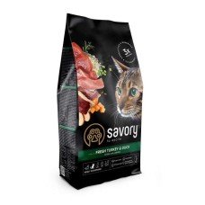 Сухий корм для кішок Savory Adult Cat Gourmand Fresh Turkey & Duck