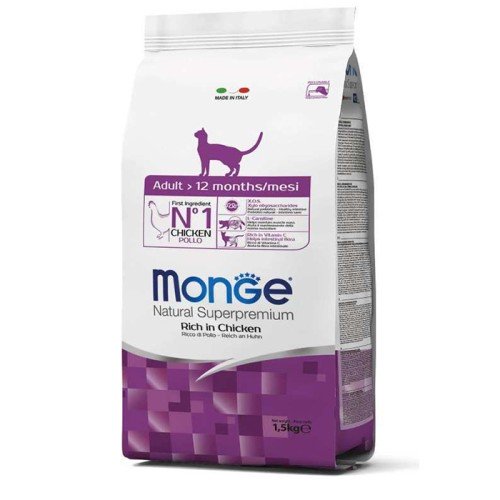 Monge Cat Adult Rich in Chicken сухий корм з куркою для дорослих кішок віком від 1 до 7 років