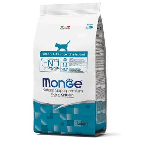 Monge Superpremium Kitten Rich in Chicken Сухий корм з куркою для кошенят у віці від 1 до 12 місяців