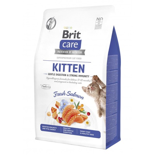 Brit Care Kitten Gentle Digestion Strong Immunity Сухий корм для кошенят з лососем