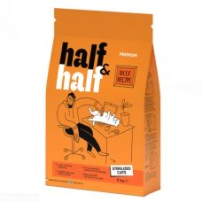Half & Half Beef Recipe Sterilised Cats Сухий корм для стерилізованих котів з яловичиною