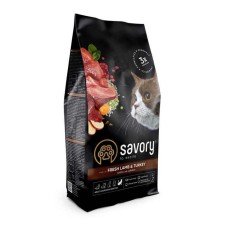 Сухий корм для кішок Savory Adult Cat Sensitive Digestion Fresh Lamb & Turkey