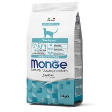 Monge Superpremium Cat Sterilised Codfish сухий корм з тріскою для дорослих стерилізованих кішок