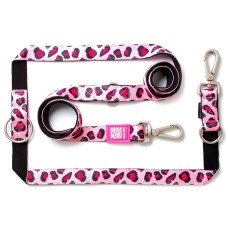 Max & Molly Multi-Function Leash Leopard Pink Багатофункціональний повідець, малюнок "Леопард рожевий"