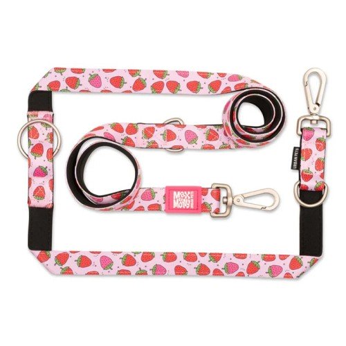 Max & Molly Multi-Function Leash Strawberry Dream Багатофункціональний повідець, малюнок "Полуниця"