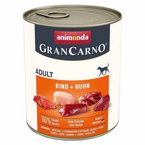 Animonda Gran Carno Adult Beef & Chicken Консервований корм з яловичиною та куркою для дорослих собак