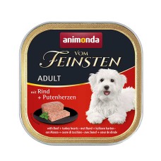 Animonda Vom Feinsten Adult with Beef & Turkey Hearts Консервований корм з яловичиною та індичими серцями для дорослих собак
