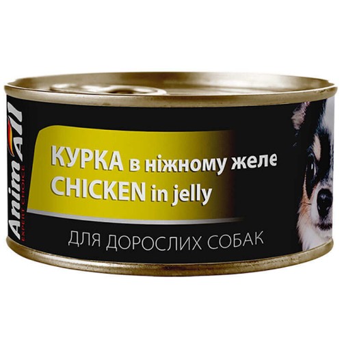 AnimAll Chicken in Jelly for Adult Dog Консервований корм з куркою для дорослих собак