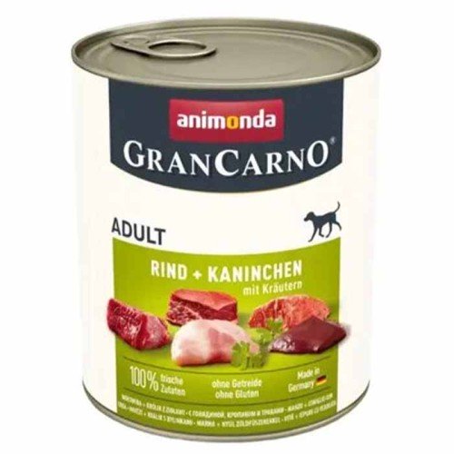 Animonda Gran Carno Adult Beef & Rabbit with Herbs Консервований корм з яловичиною, кроликом та травами для дорослих собак