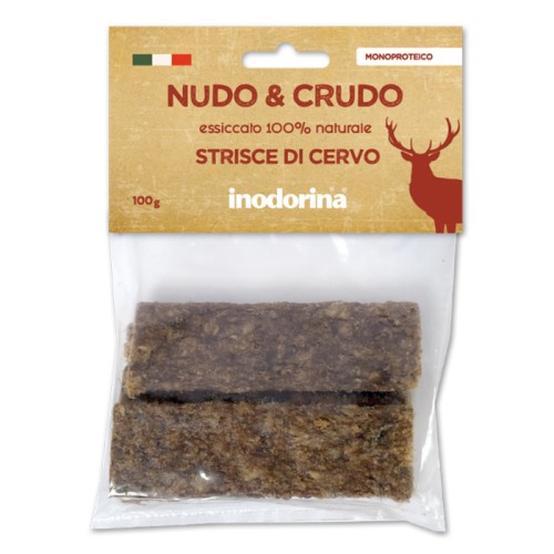 Inodorina Monoproteic meat stripes Deer Ласощі для собак, м'ясні монопротеїнові смужки з оленини