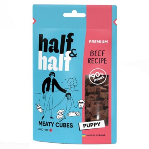 Half & Half Meaty Cubes Beef Recipe Puppy Ласощі для цуценят з яловичиною