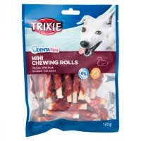 Ласощі Trixie Denta Fun Mini Chewing Rolls Duck Палички з качкою для чищення зубів собак