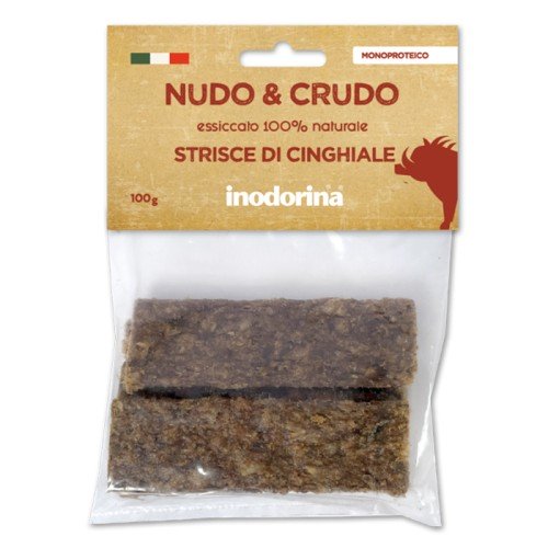Inodorina Monoproteic meat stripes Boar Ласощі для собак, м'ясні монопротеїнові смужки з кабана