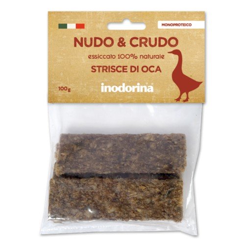 Inodorina Monoproteic meat stripes Duck Ласощі для собак, м'ясні монопротеїнові смужки з качки