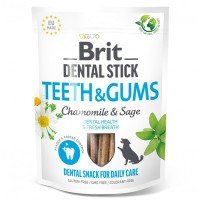 Brit Care Dental Stick Teeth & Gums Ласощі для здоров'я ясен та зубів у собак, з ромашкою та шавлією
