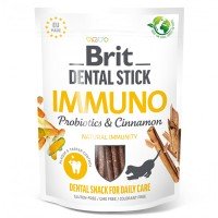 Brit Care Dental Stick Immuno Ласощі для здоров'я ясен, зубів та міцного імунітету у собак, з пробіотиками та корицею