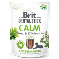 Brit Care Dental Stick Calm Ласощі для здоров'я ясен, зубів та зменшення стресу у собак, з коноплею та пустирником