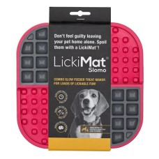 LickiMat Slomo Pink Комбінований килимок для ласощів для собак, рожевий