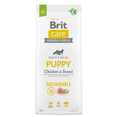 Сухий корм з куркою та комахами для цуценят всіх порід Brit Care Dog Sustainable Puppy