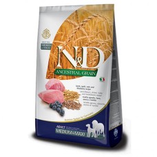Farmina N&D Low Grain Dog Lamb&Blueberry Adult Medium&Maxi низькозерновий корм для собак середніх та великих порід з ягням