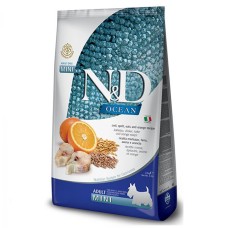 Farmina N&D Low Grain Ocean Cod, Spelt, Oats & Orange Adult Mini низькозерновий сухий корм із тріскою та апельсином для дорослих собак дрібних порід