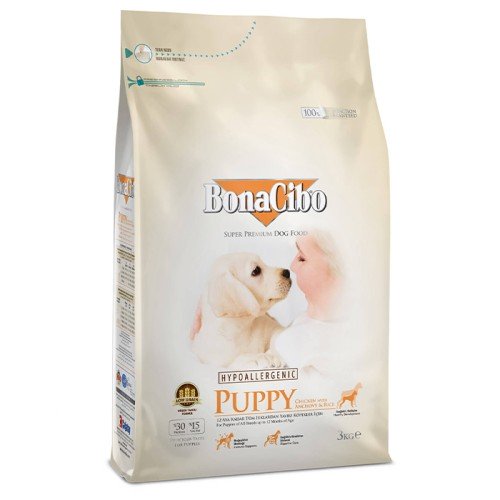 Сухий корм для цуценят BonaCibo Puppy Chicken&Rice with Anchovy